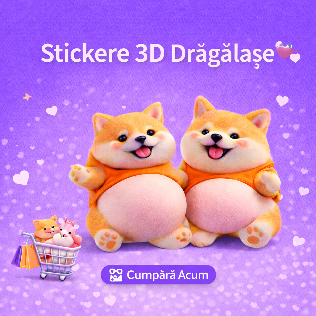 Stickere 3D Drăgălașe